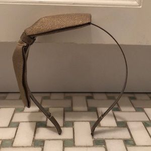 Gold metallic gold bow headband